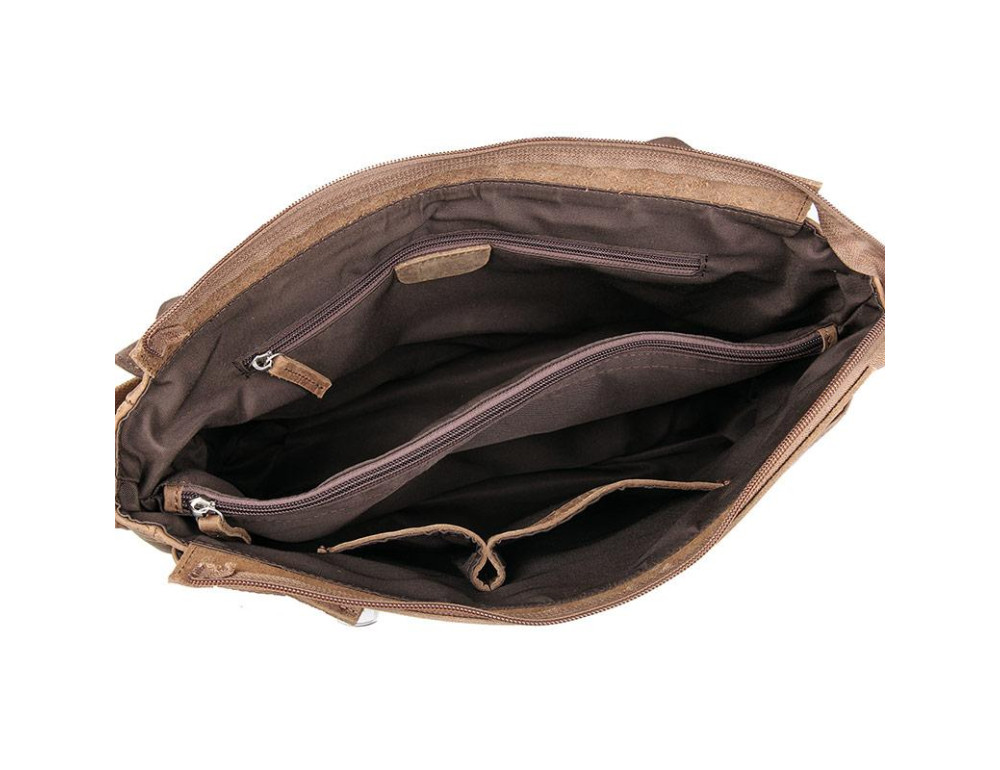 Мессенджер коричневый Tiding Bag 6002LR-2 - Фото № 8