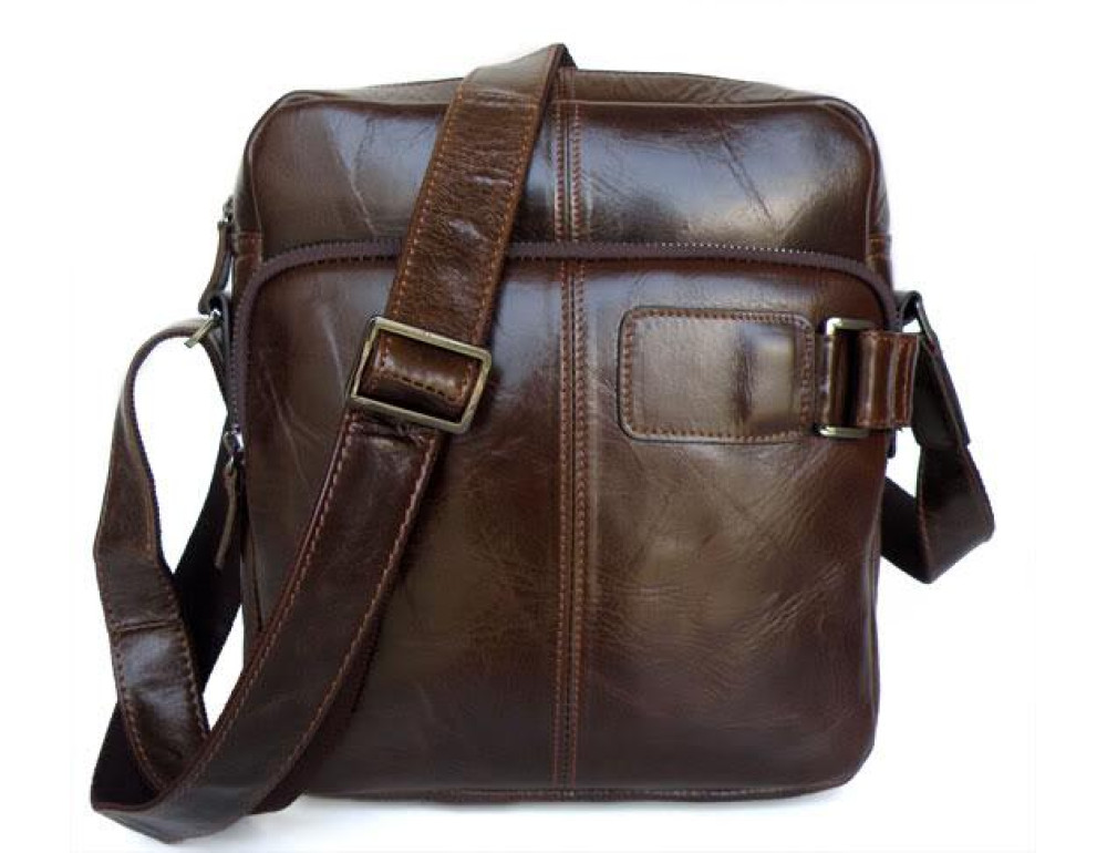 Мужская сумка-мессенджер из натуральной кожи Tiding Bag 6012 - Фото № 5