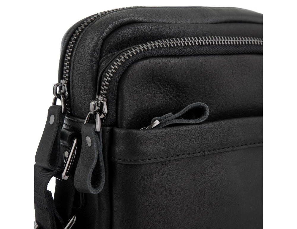 Чоловіча сумка через плече чорна Tiding Bag 6027A - Фотографія № 2