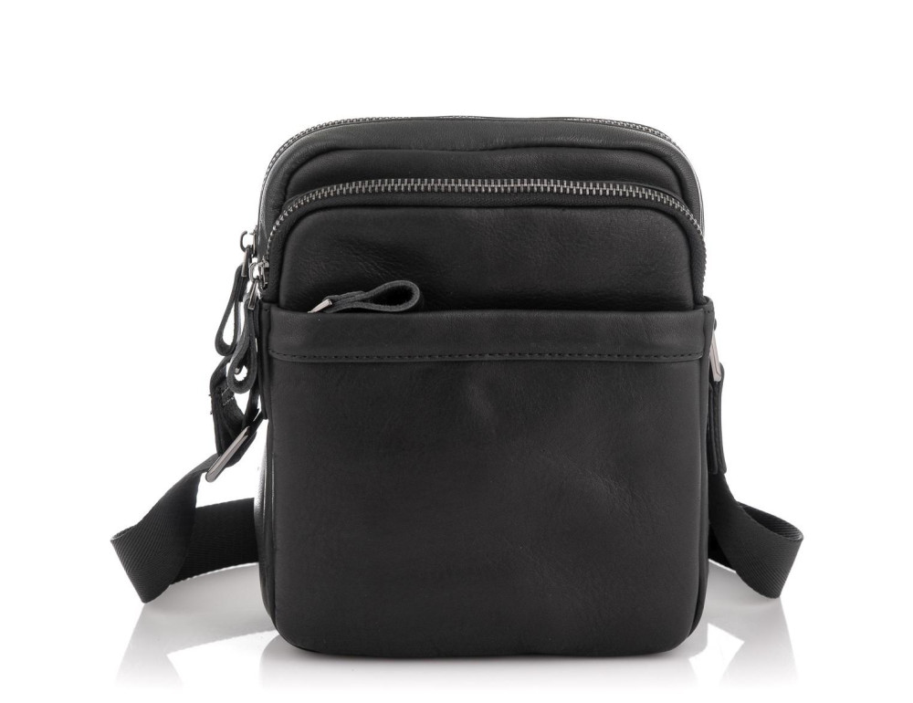Чоловіча сумка через плече чорна Tiding Bag 6027A - Фотографія № 6