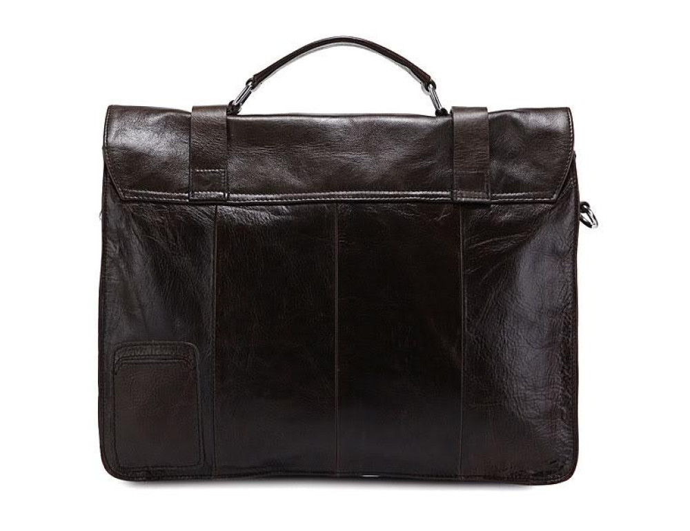 Сумка-портфель мужская кожаная коричневая Tiding Bag 6057J - Фото № 2