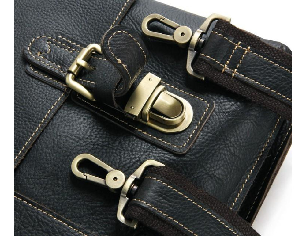 Мужской кожаный портфель для ноутбука TIDING BAG 7090A - Фото № 3