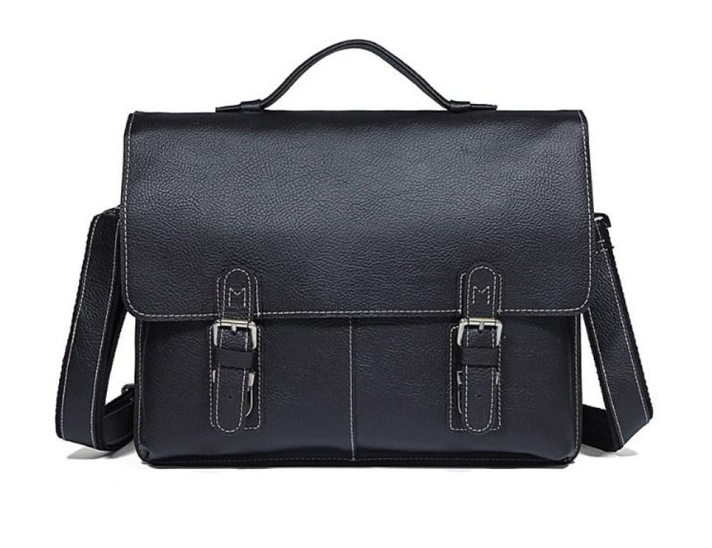 Мужской кожаный портфель для ноутбука TIDING BAG 7090A - Фото № 10