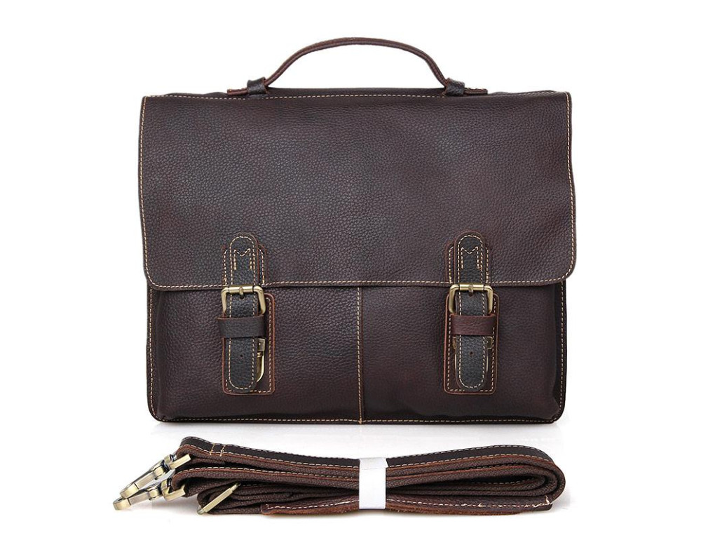 Качественная сумка-портфель мужская кожаная TIDING BAG 7090R - Фото № 6