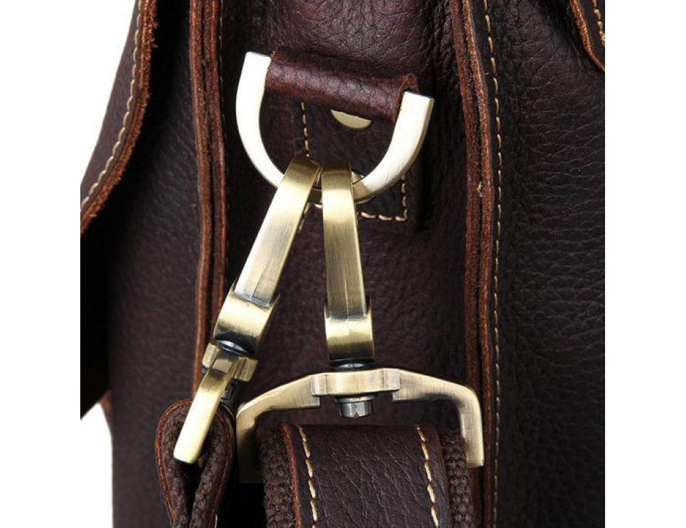 Качественная сумка-портфель мужская кожаная TIDING BAG 7090R - Фото № 9
