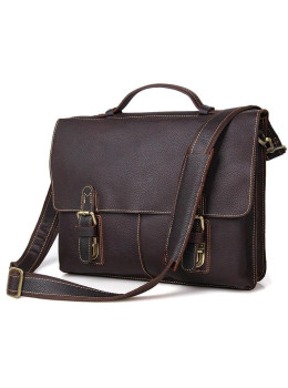 Якісна сумка-портфель чоловіча шкіряна TIDING BAG 7090R