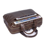 Винтажная мужская кожаная сумка для документов и ноутбука Tiding Bag 7092-3C - Фото № 104