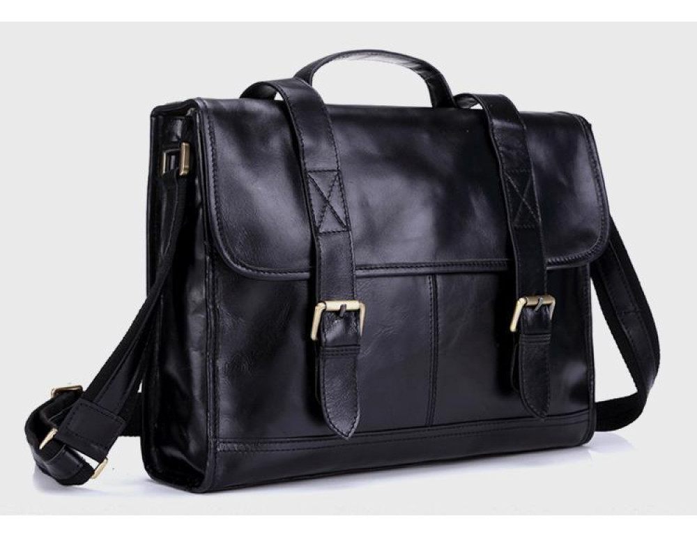 Чоловічий шкіряний портфель TIDING BAG 7101A - Фотографія № 12