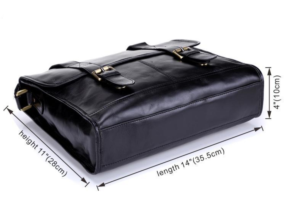 Чоловічий шкіряний портфель TIDING BAG 7101A - Фотографія № 6