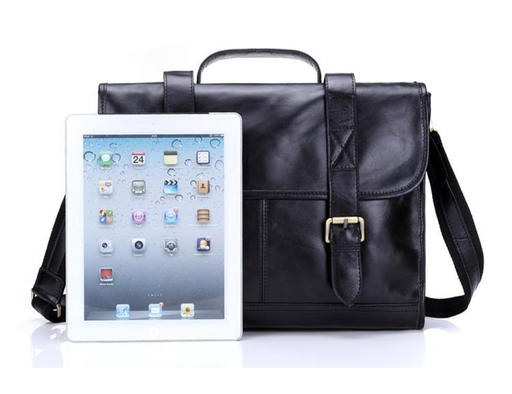 Чоловічий шкіряний портфель TIDING BAG 7101A - Фотографія № 7