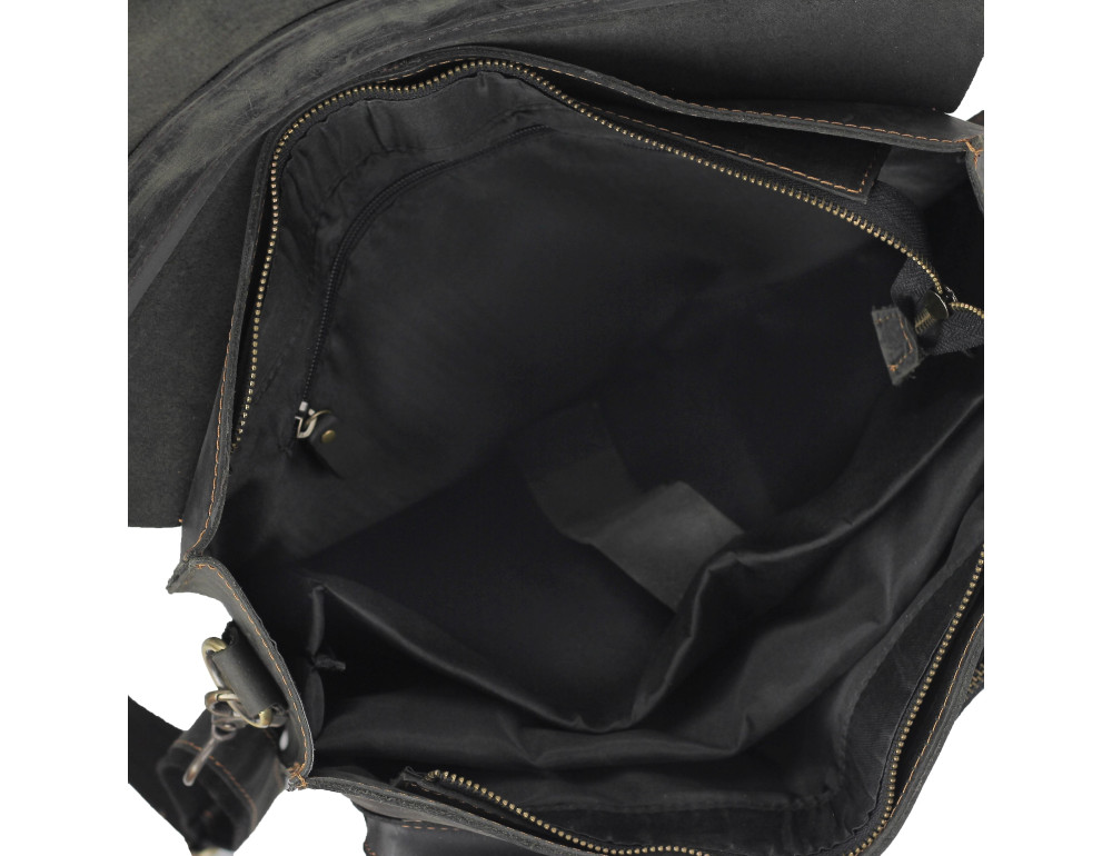Классический мужской кожаный портфель черный Tiding Bag 7105A - Фото № 4