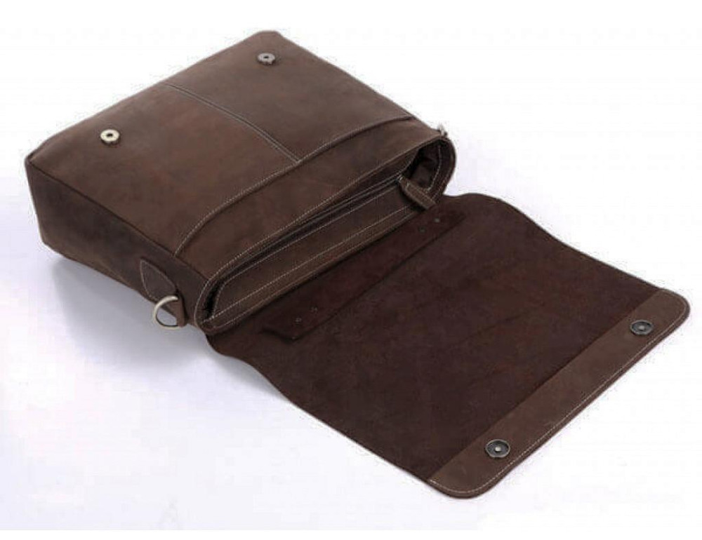 Сумка мужская кожаная через плечо для ноутбука Tiding Bag 7108R-1 - Фото № 4