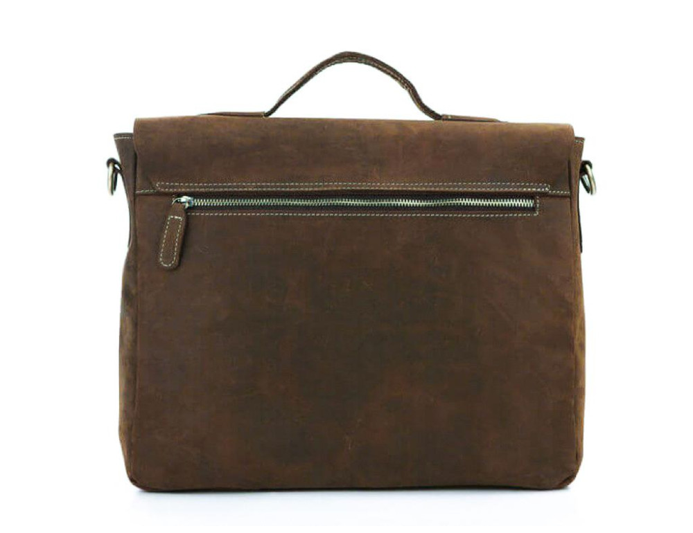Сумка мужская кожаная через плечо для ноутбука Tiding Bag 7108R-1 - Фото № 7