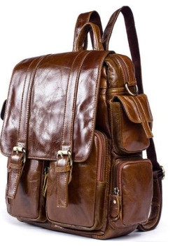 Рюкзак кожаный TIDING BAG 7123C
