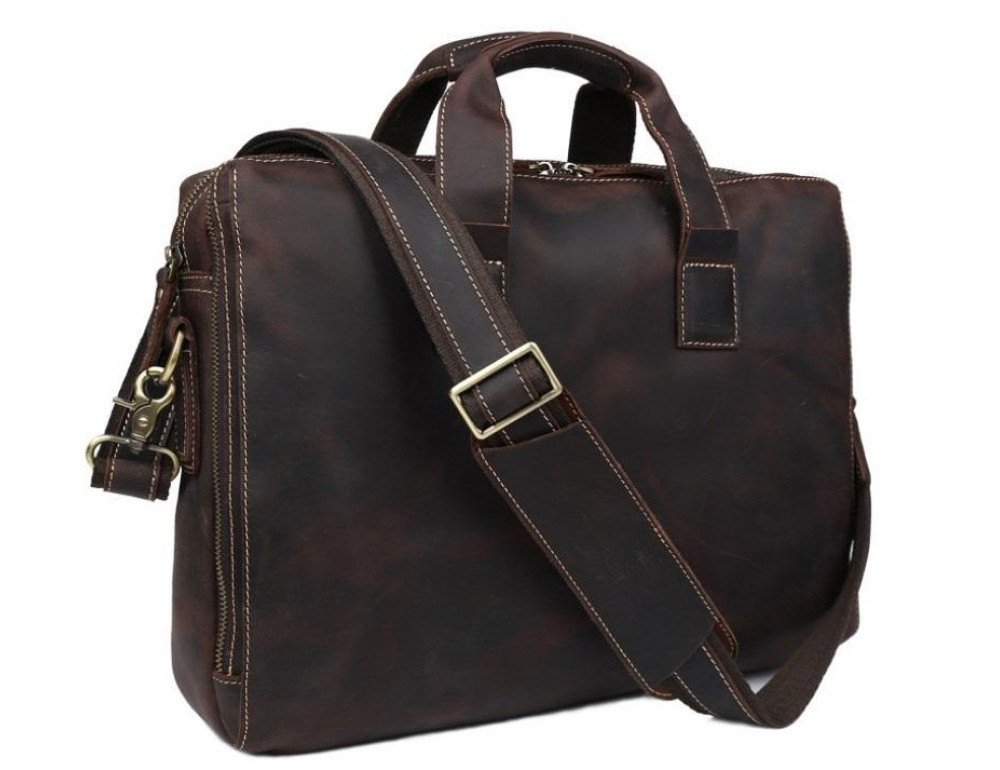 Стильная мужская сумка для документов лошадиная кожа Tiding Bag 7167R - Фото № 1 Стильная мужская сумка для документов лошадиная кожа Tiding Bag 7167R - Фото № 1
