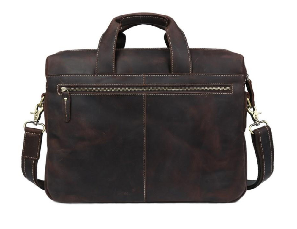Стильная мужская сумка для документов лошадиная кожа Tiding Bag 7167R - Фото № 3