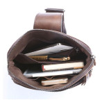 Мужской кожаный рюкзак-слинг на одно плечо Tiding Bag 7195C - Фото № 102