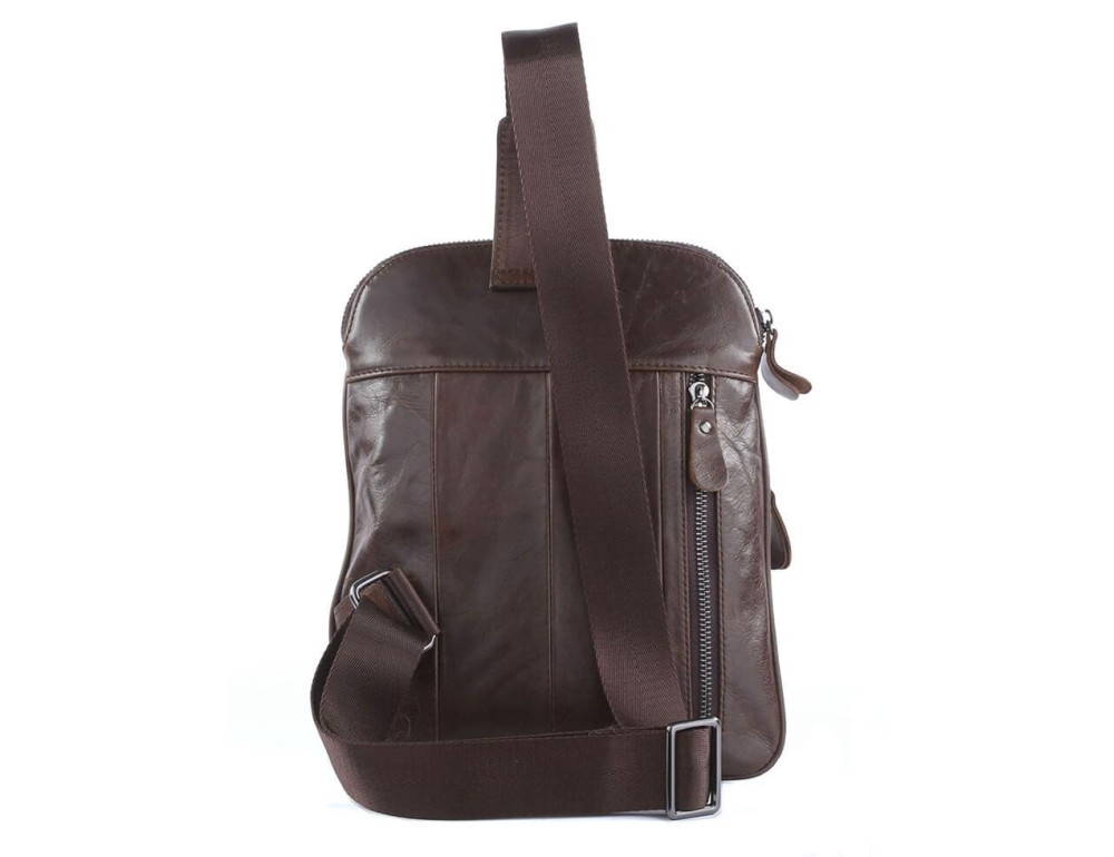 Мужской кожаный рюкзак-слинг на одно плечо Tiding Bag 7195C - Фото № 5