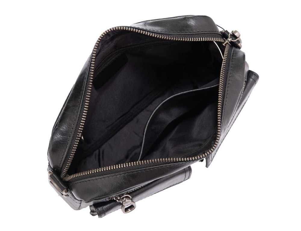 Горизонтальная сумка через плечо кожаная Tiding Bag 720A - Фото № 3
