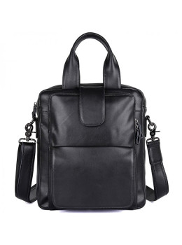 Вертикальна чоловіча сумка через плече шкіряна Tiding Bag 7266A
