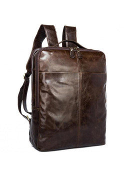 Рюкзак шкіряний коричневий Tiding Bag 7280C