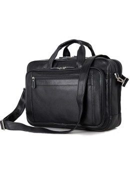 Мужская кожаная сумка-портфель для деловых поездок Tiding Bag 7367A