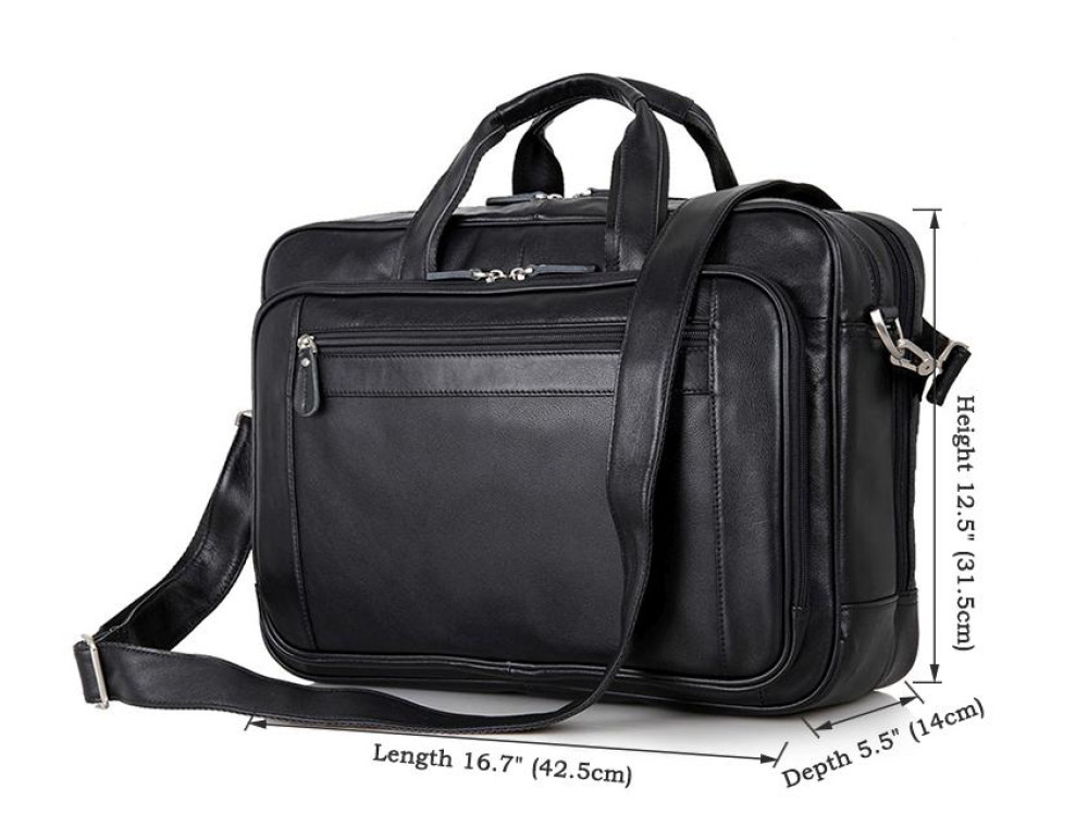 Мужская кожаная сумка-портфель для деловых поездок Tiding Bag 7367A - Фото № 14