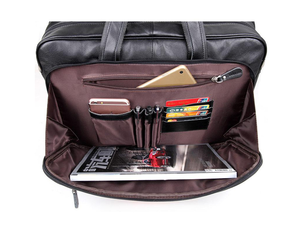 Мужская кожаная сумка-портфель для деловых поездок Tiding Bag 7367A - Фото № 6