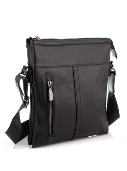 Містка шкіряна сумка через плече Tiding Bag 80261A чорна