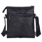 Вместительная кожаная сумка через плечо Tiding Bag 80261A черная - Фото № 103