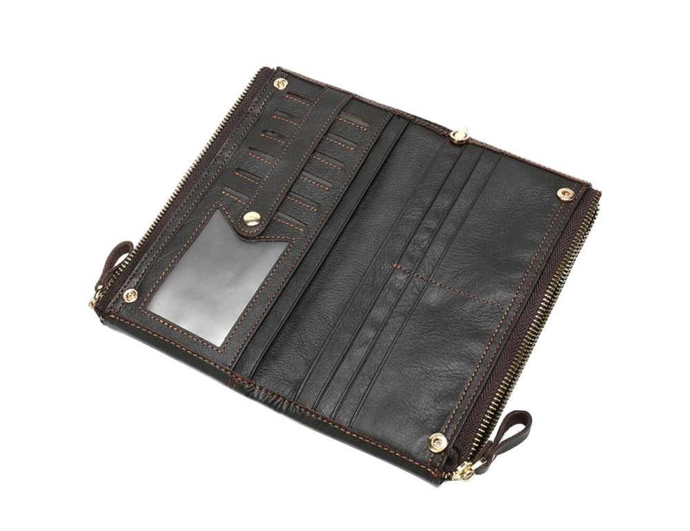 Коричневый клатч Tiding Bag 8027C - Фото № 5