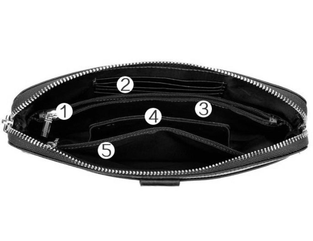 Клатч чорний Tiding Bag 8037A - Фотографія № 3