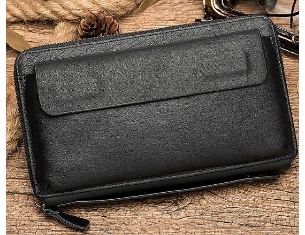 Клатч черный мужской Tiding Bag 8039A - Фото № 2