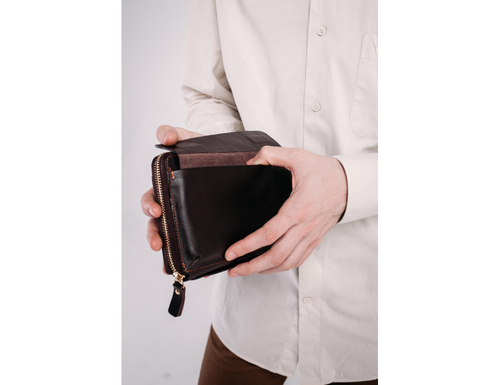 Клатч коричневый Tiding Bag 8039C - Фото № 8