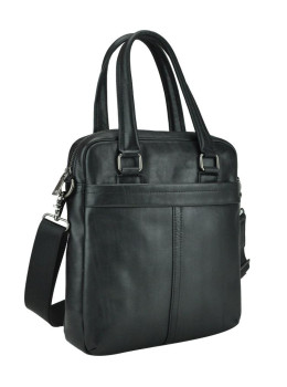 Мужская кожаная сумка через плечо с длинными кожаными ручками Tiding Bag 8051A