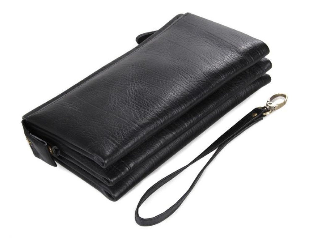 Клатч мужской черный Tiding Bag 8071A - Фото № 3