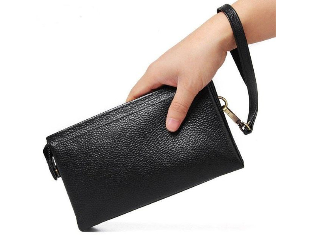 Клатч мужской черный Tiding Bag 8071A - Фото № 4