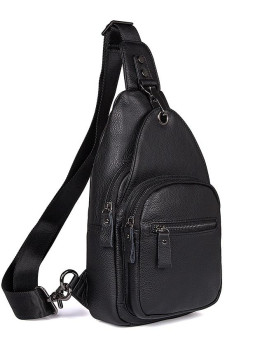 Сумка на груди чоловіча шкіряна Tiding Bag 8509A