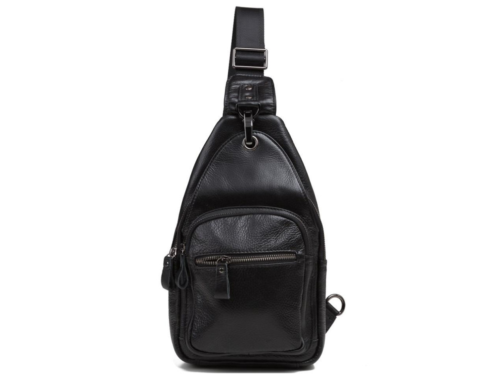 Сумка на грудь мужская кожаная Tiding Bag 8509A - Фото № 3