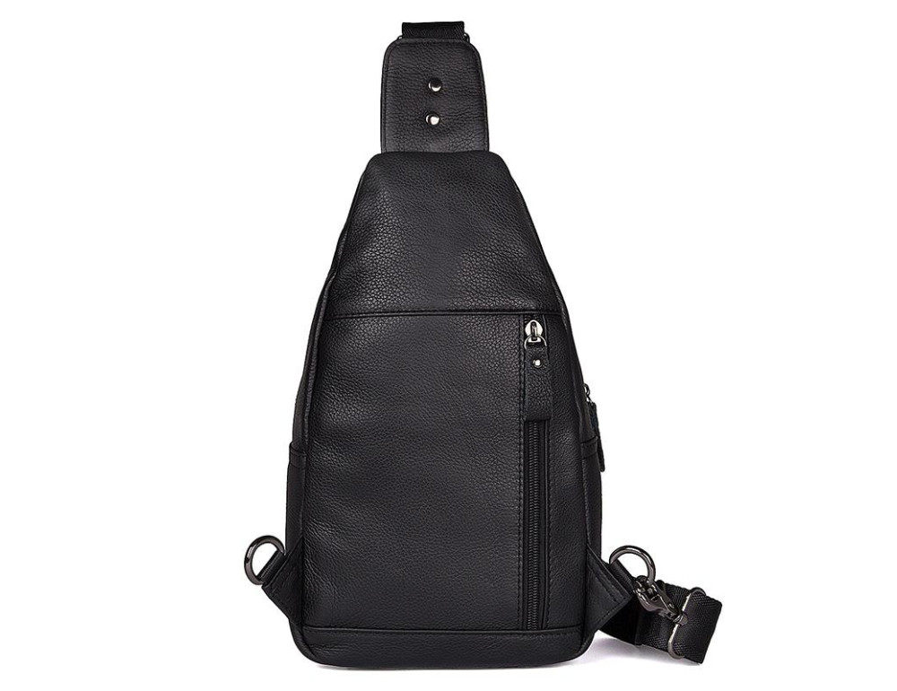 Сумка на грудь мужская кожаная Tiding Bag 8509A - Фото № 4