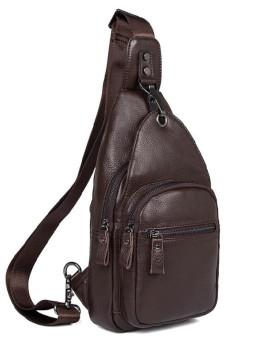 Мужская кожаная сумка-слинг через плечо Tiding Bag 8509C