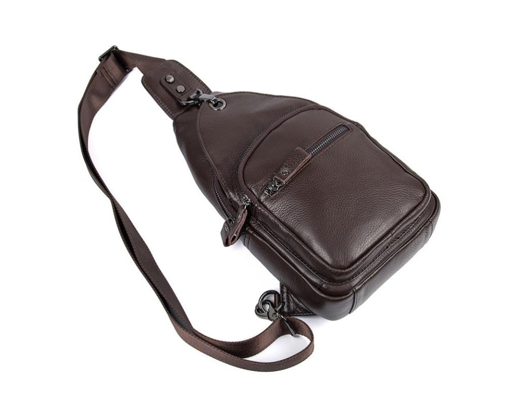 Мужская кожаная сумка-слинг через плечо Tiding Bag 8509C - Фото № 2