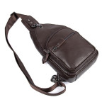 Мужская кожаная сумка-слинг через плечо Tiding Bag 8509C - Фото № 101