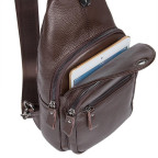 Мужская кожаная сумка-слинг через плечо Tiding Bag 8509C - Фото № 103
