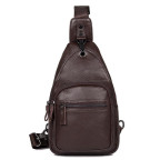 Мужская кожаная сумка-слинг через плечо Tiding Bag 8509C - Фото № 104