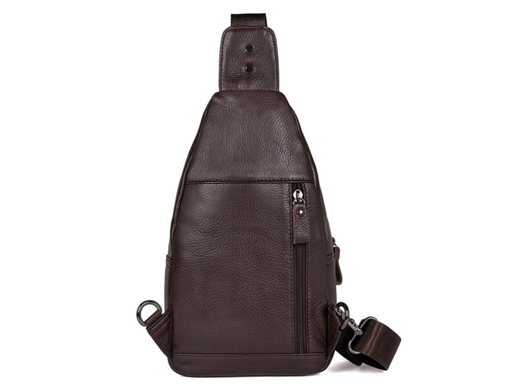 Мужская кожаная сумка-слинг через плечо Tiding Bag 8509C - Фото № 6