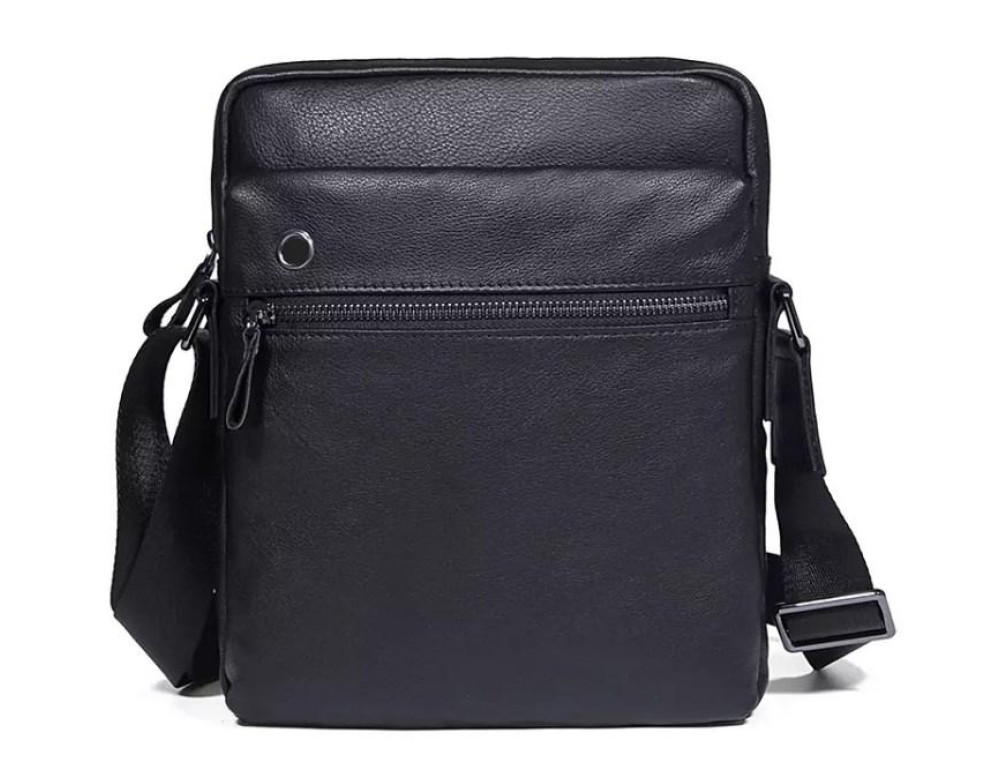 Сумка мужская кожаная через плечо черная Tiding Bag 8716A - Фото № 1 Сумка мужская кожаная через плечо черная Tiding Bag 8716A - Фото № 1
