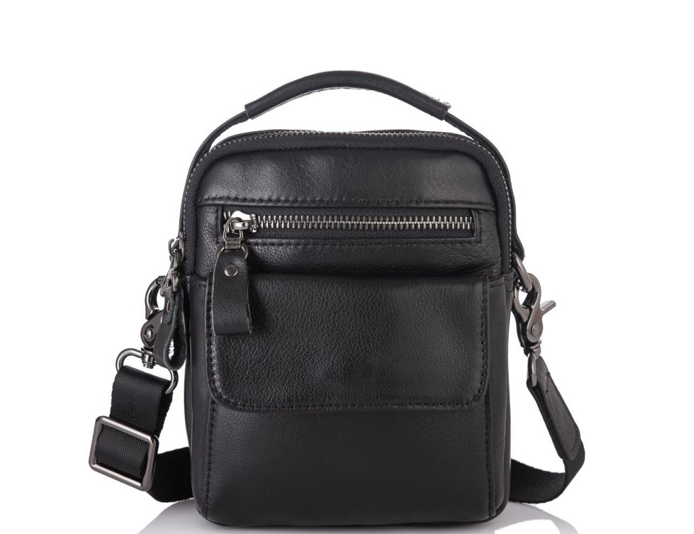 Барсетка чоловіча шкіряна через плече Tiding Bag 8852A - Фотографія № 4