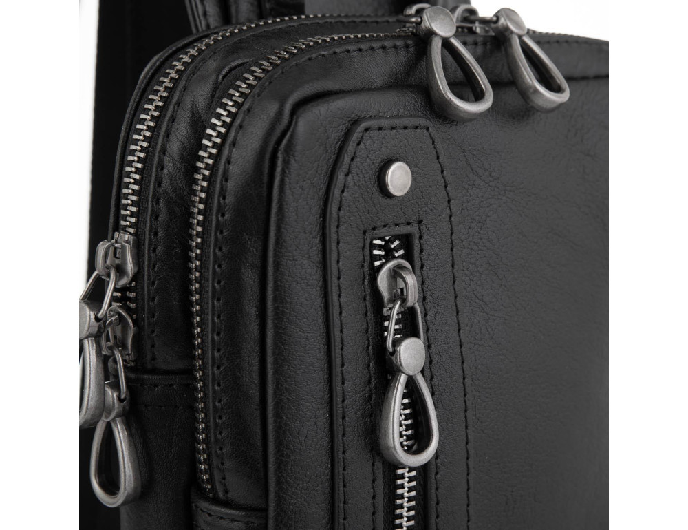 Сумка-слінг чоловіча шкіряна Tiding Bag 9801A - Фотографія № 2