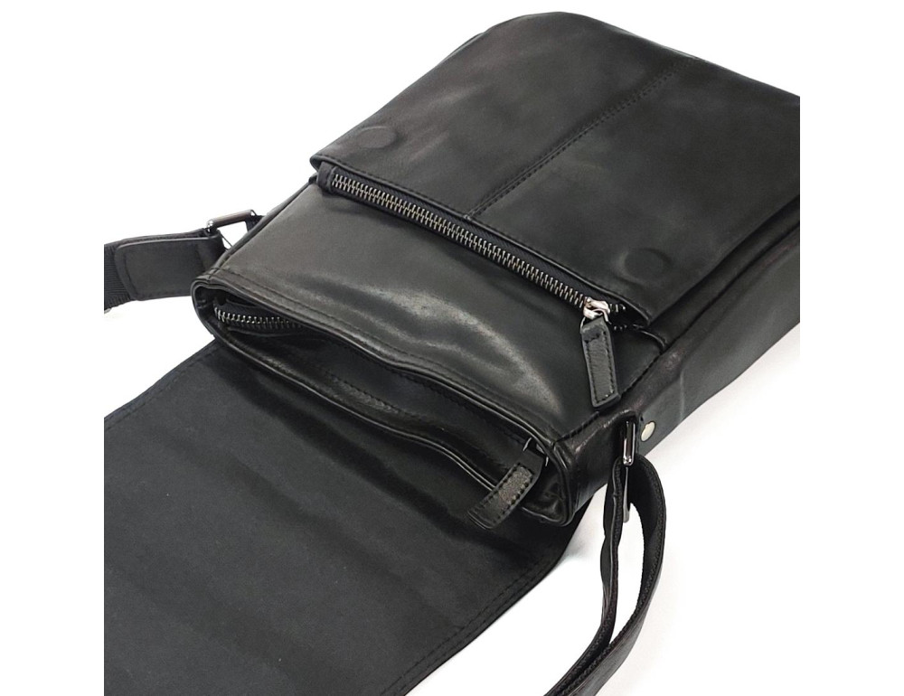 Наплечная мужская сумка с кожаным ремнем TIDING BAG 9805A - Фото № 7
